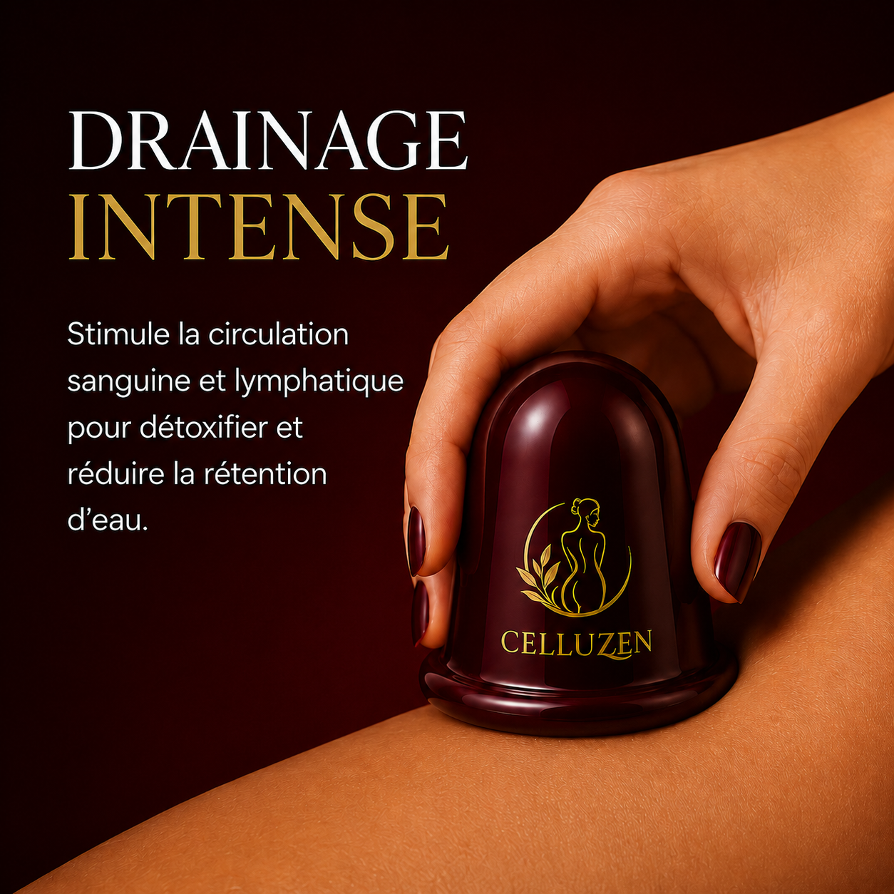 Drainage intense — stimule la circulation sanguine et lymphatique