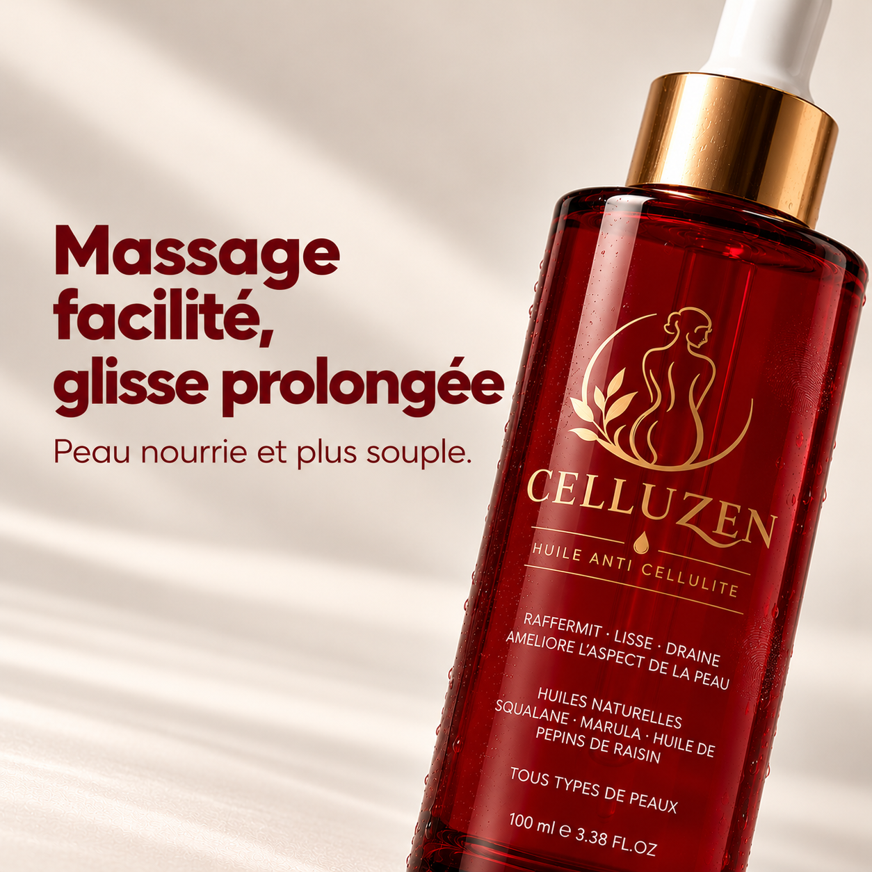 Massage facilité, glisse prolongée : peau nourrie et plus souple