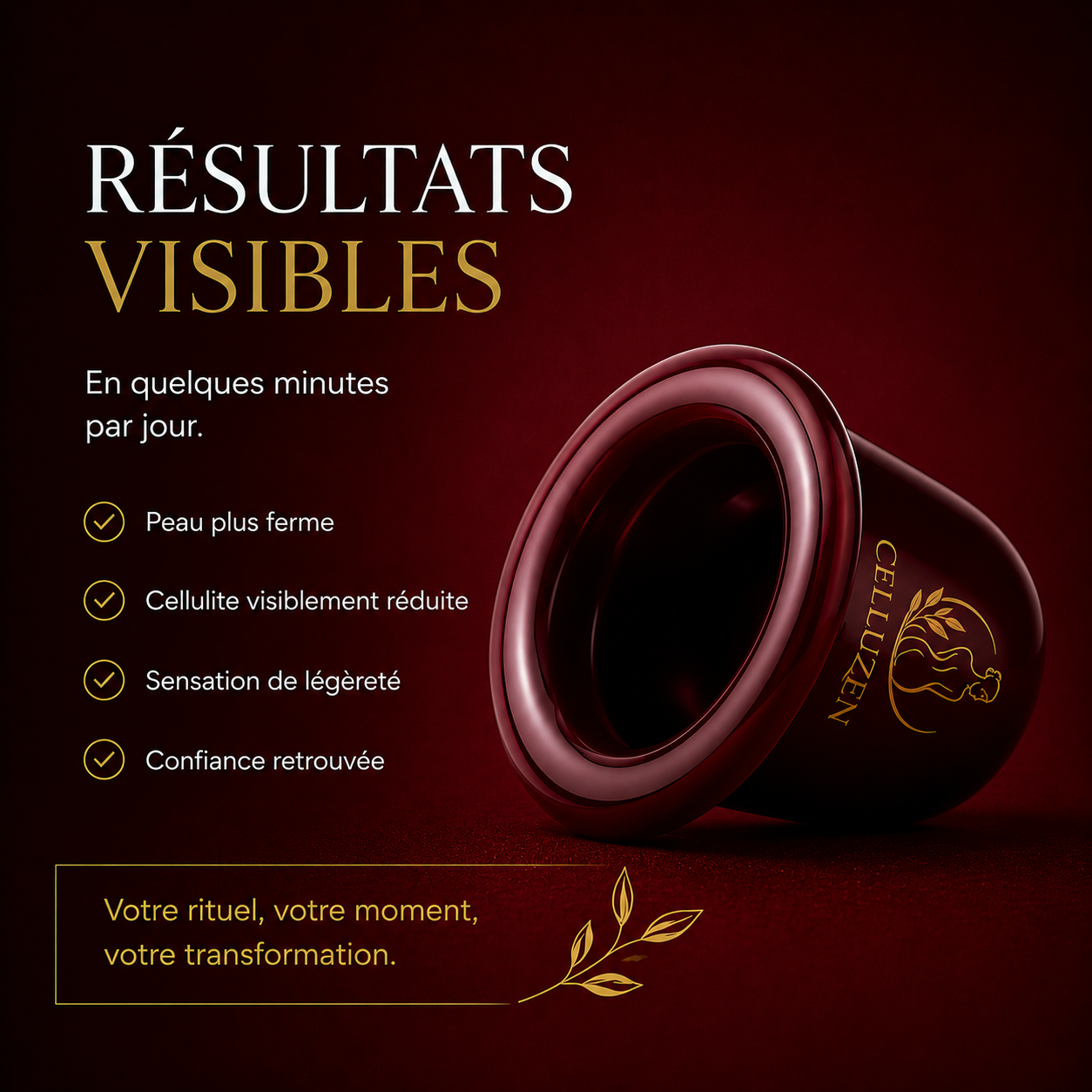Résultats visibles en quelques minutes par jour